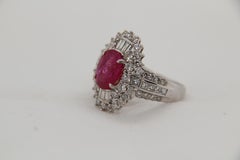 2.58 Carat Ruby and Diamond Ring in 18 Karat Gold