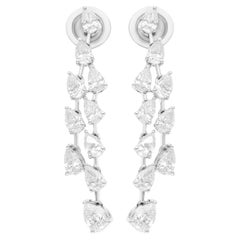 Orecchini di diamanti a pera da 2,58 carati SI Clarity HI Color Gioielli in oro bianco 14 carati