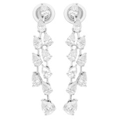 2,58 Karat SI Reinheit HI Farbe Birnen-Diamant-Ohrringe 14 Karat Weißgold Schmuckstücke