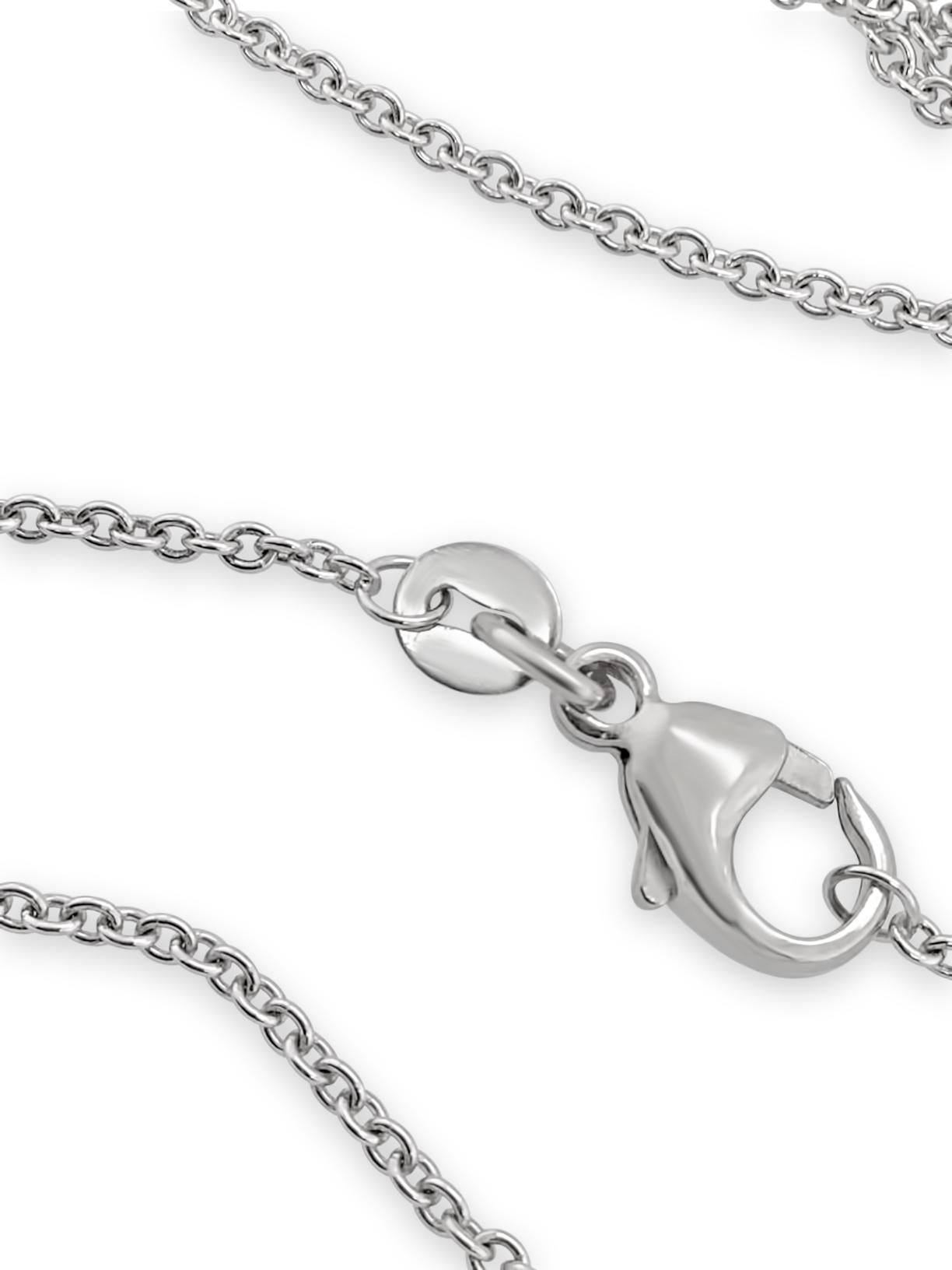 Collana a raggiera con zaffiro rosa e diamante da 2,58 carati con catena in platino In condizioni ottime in vendita a Palm Beach, FL