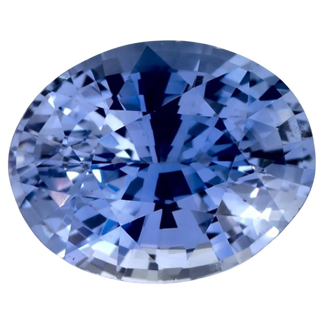 2.58 Ct Blue Sapphire Oval Loose Gemstone For Sale