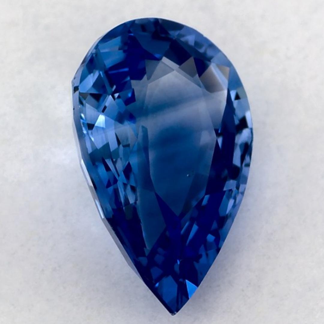 2.58 carati di zaffiro blu a forma di pera sciolto in vendita 2