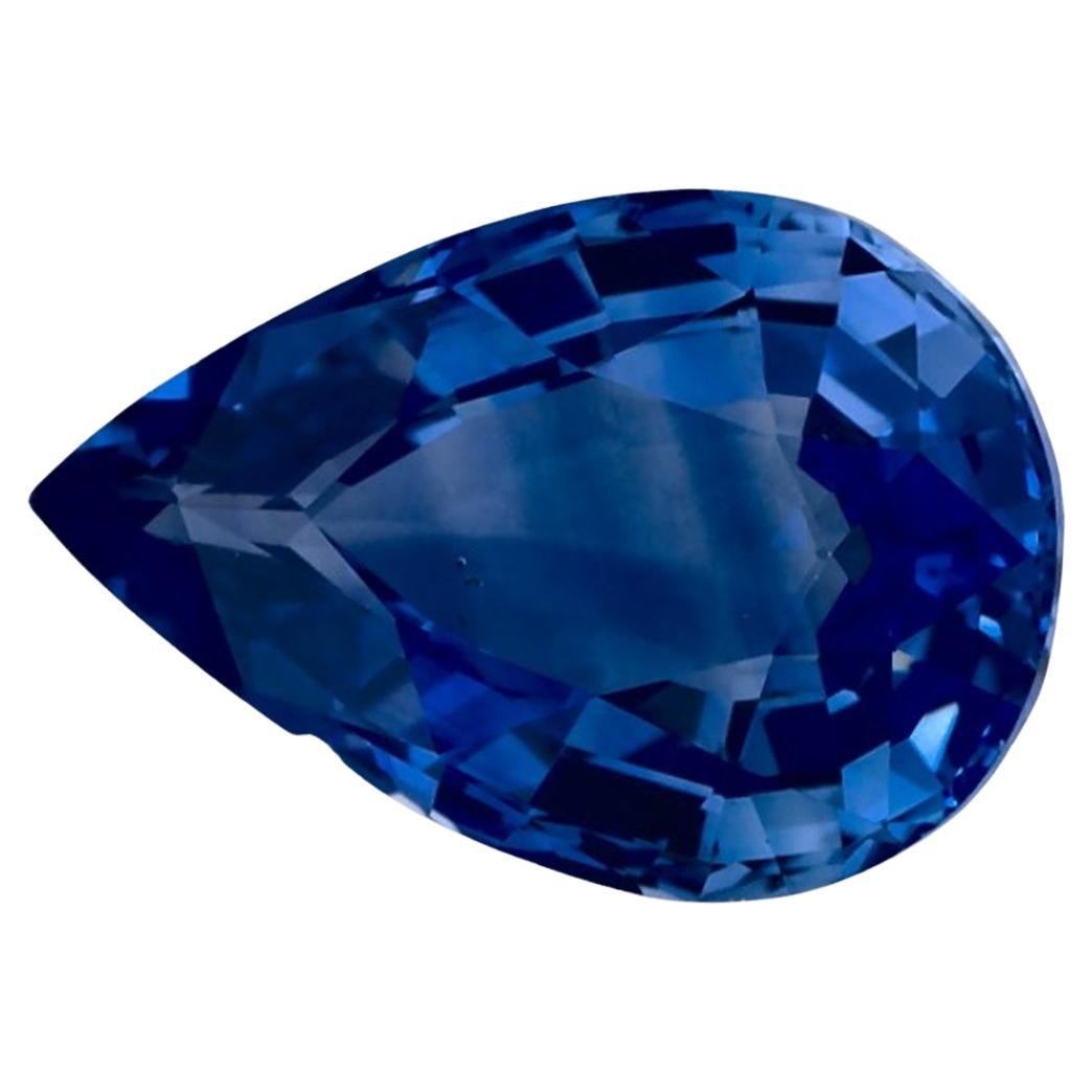 2.58 carati di zaffiro blu a forma di pera sciolto