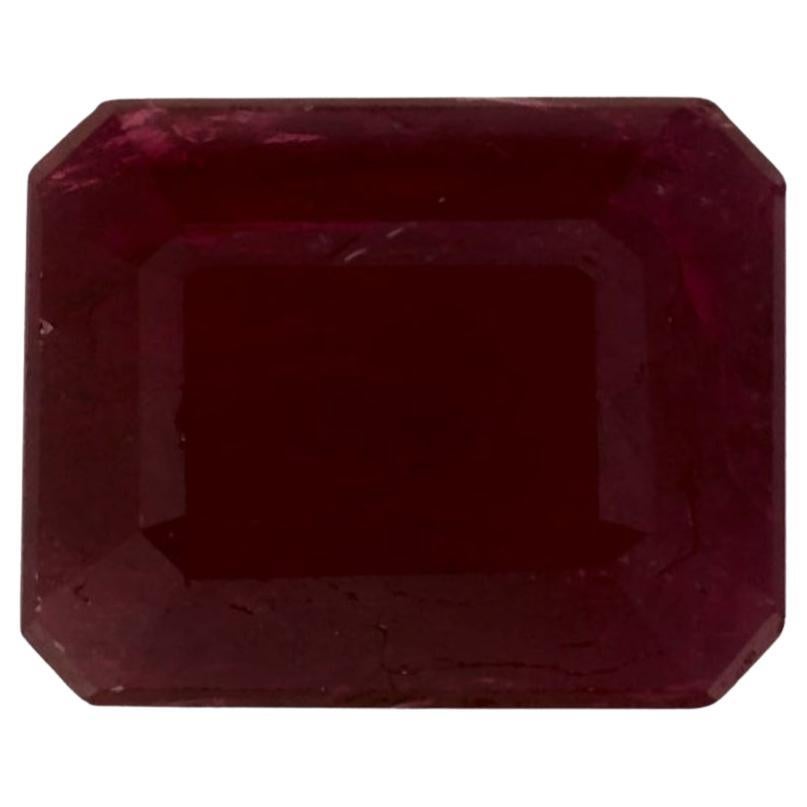 2.58 Ct Ruby Octagon Cut Loose Gemstone