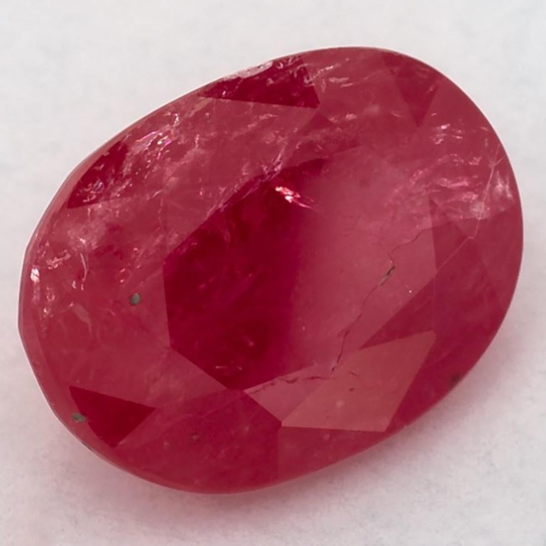 Oval Cut 2.58 Ct Ruby Oval Loose Gemstone For Sale