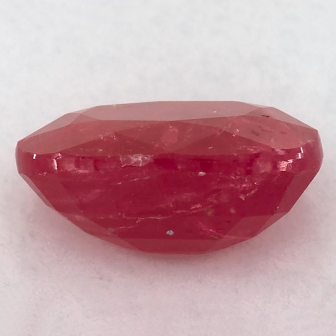 2.58 Ct Ruby Oval Loose Gemstone In New Condition For Sale In Fort Lee, NJ