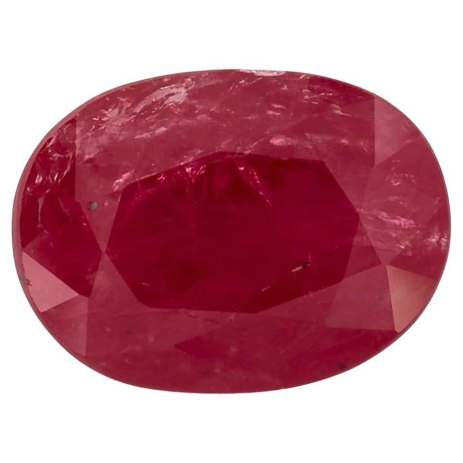 2.58 Ct Ruby Oval Loose Gemstone For Sale