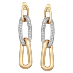 258 Diamant-Tropfenohrringe aus 14K (oder 18k auf Anfrage) Gelbgold