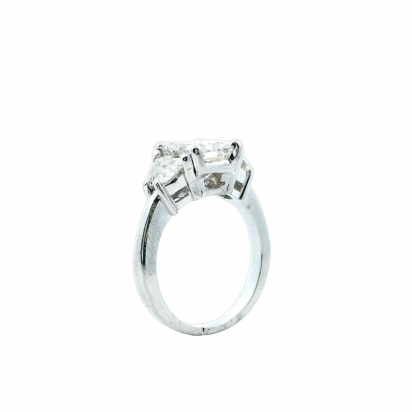 2.58 Square Radiant Diamond Modern Engagement Ring GIA Certified In Excellent Condition For Sale In Boca Raton, FL