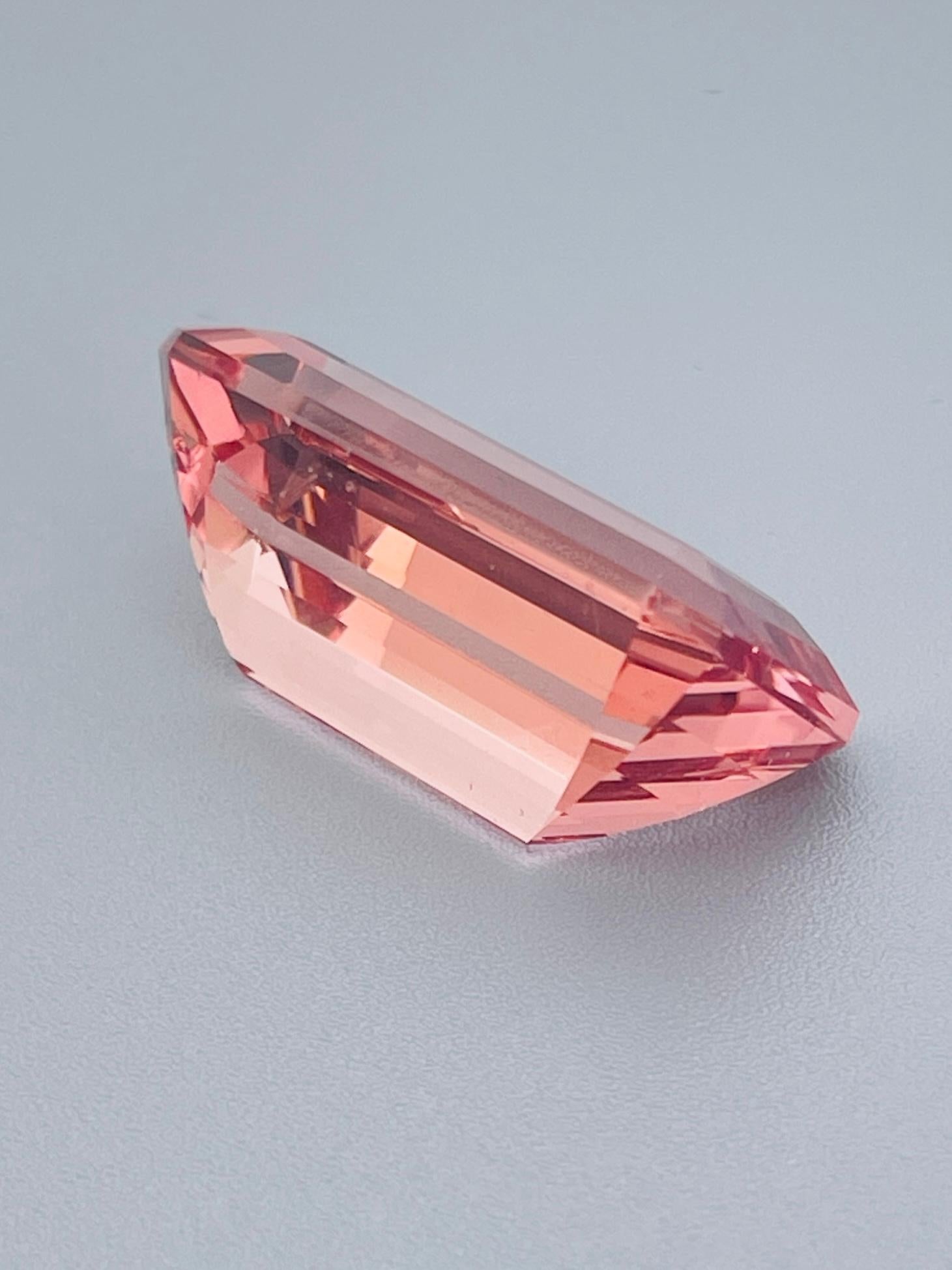 25,87 Ct Naturale Top Vivido Rosa Morganite Brasile collezione colore in vendita 6