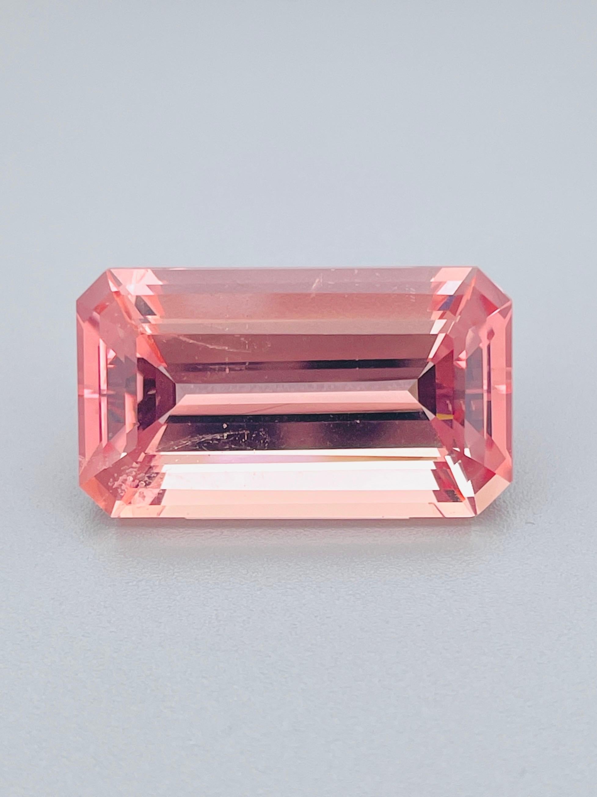 25,87 Ct Naturale Top Vivido Rosa Morganite Brasile collezione colore in vendita 3