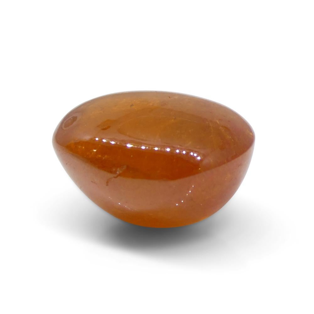 25.87ct Oval Cabochon Orange Mandarin Spessartine Garnet from Nigeria In New Condition For Sale In Toronto, Ontario