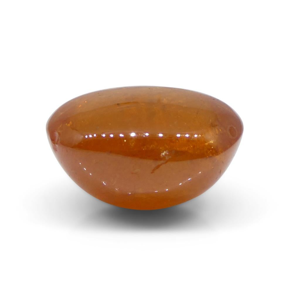 Women's or Men's 25.87ct Oval Cabochon Orange Mandarin Spessartine Garnet from Nigeria For Sale