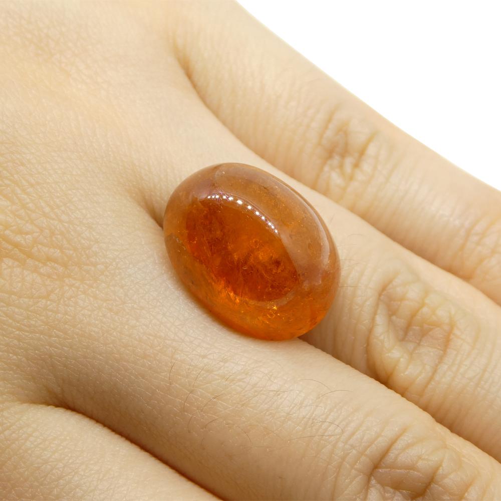 25.87ct Oval Cabochon Orange Mandarin Spessartine Garnet from Nigeria For Sale 2