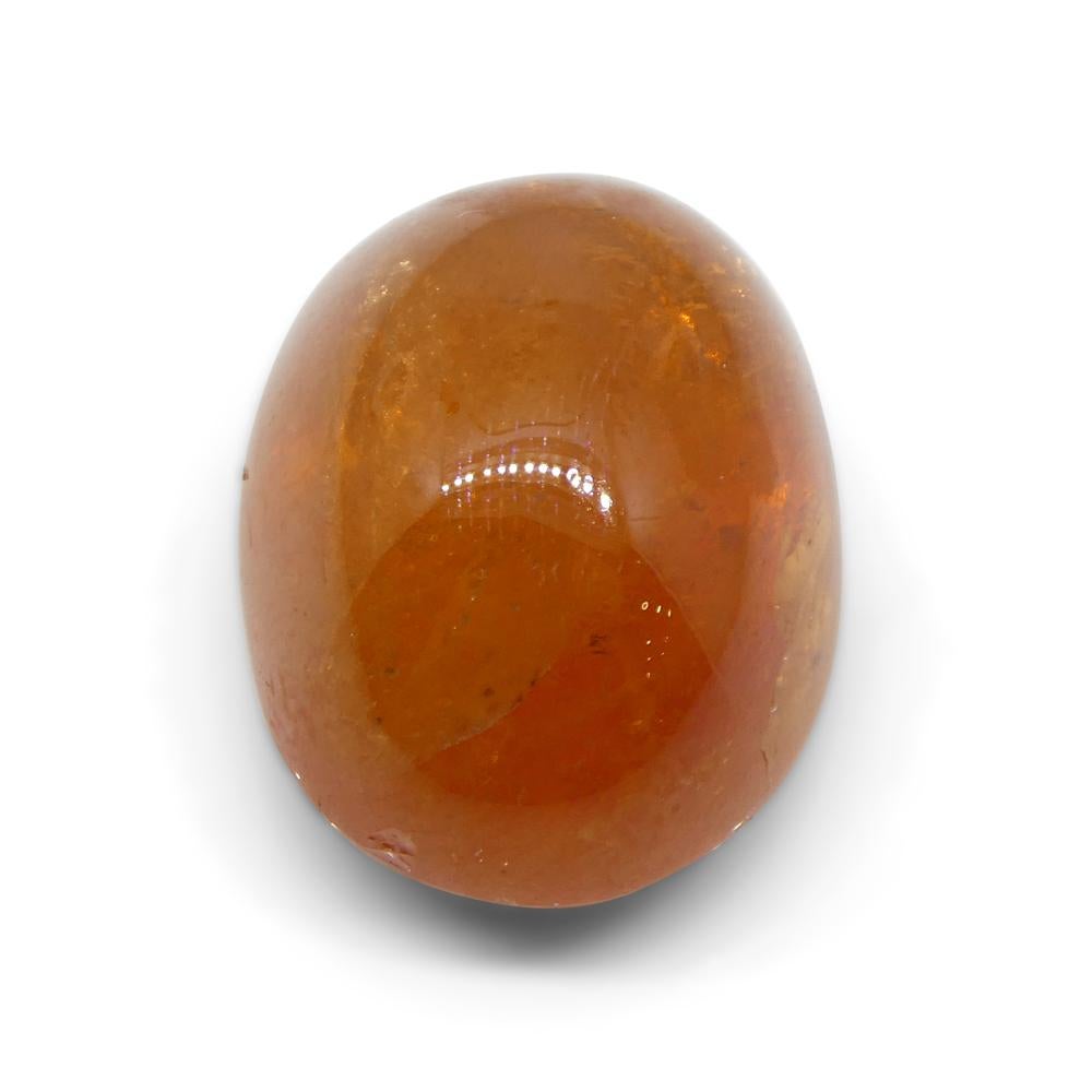 25.87ct Oval Cabochon Orange Mandarin Spessartine Garnet from Nigeria For Sale 4