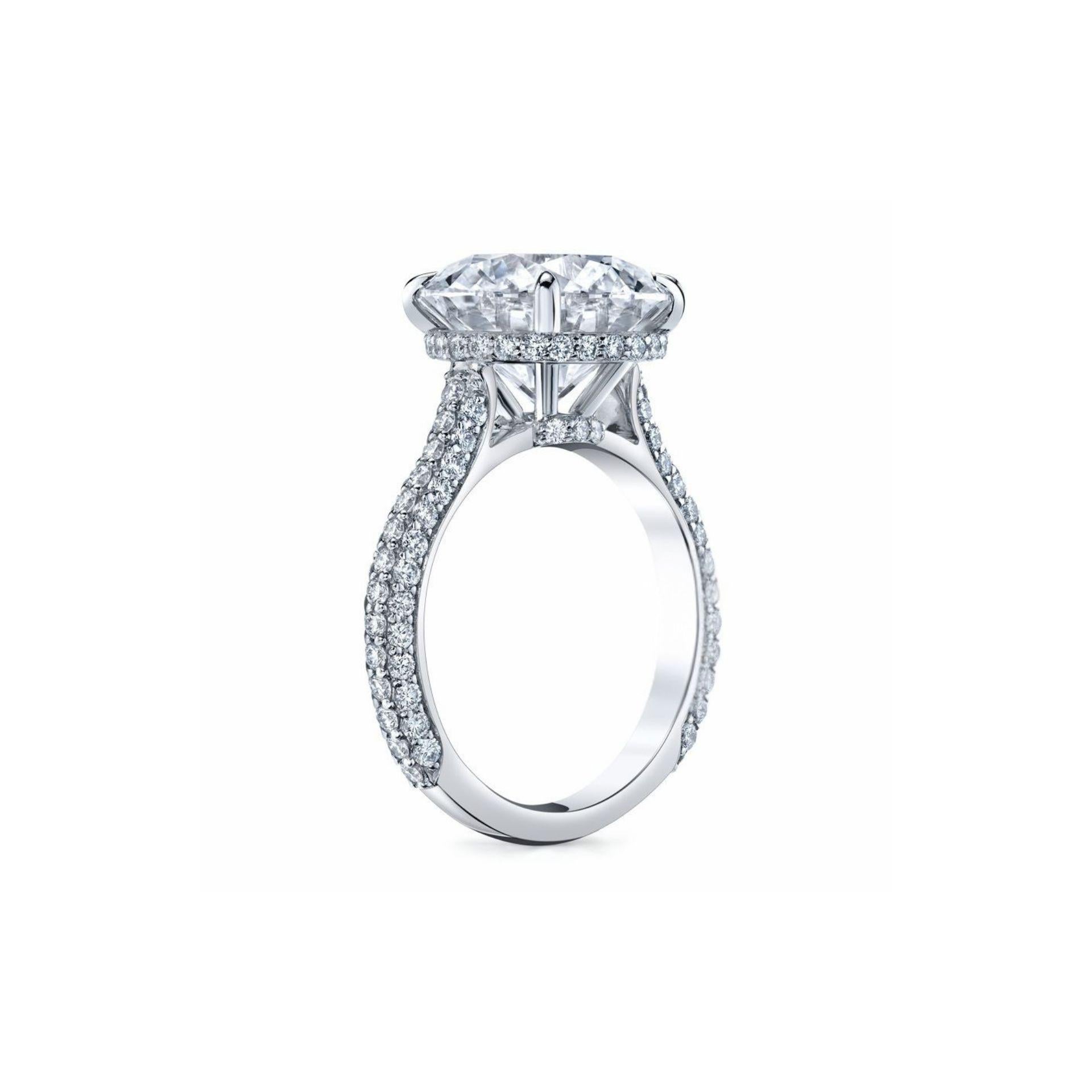 25.88 Karat Runder Brillant Diamantring  Typ IIA  D Farbe, makellose Reinheit (Rundschliff) im Angebot