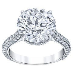 Anello con diamante tondo brillante da 25.88 carato  Tipo IIA  Colore D, limpidezza impeccabile