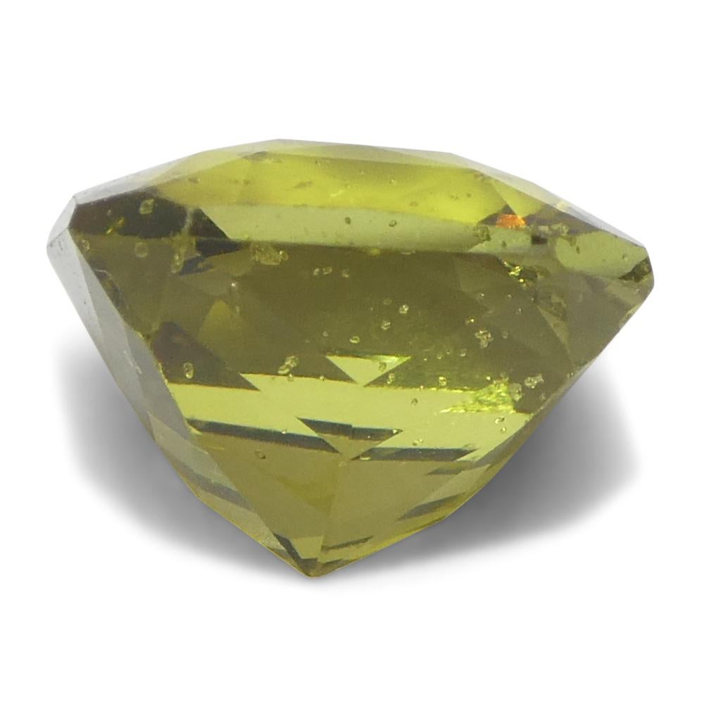 Crisoberilo amarillo verdoso de talla octogonal/esmeralda de 2,58 ct Certificado GIA Sin calentar en venta 5