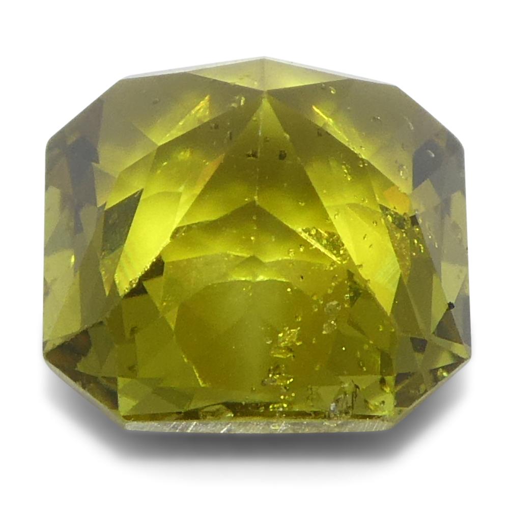 Crisoberilo amarillo verdoso de talla octogonal/esmeralda de 2,58 ct Certificado GIA Sin calentar en venta 6