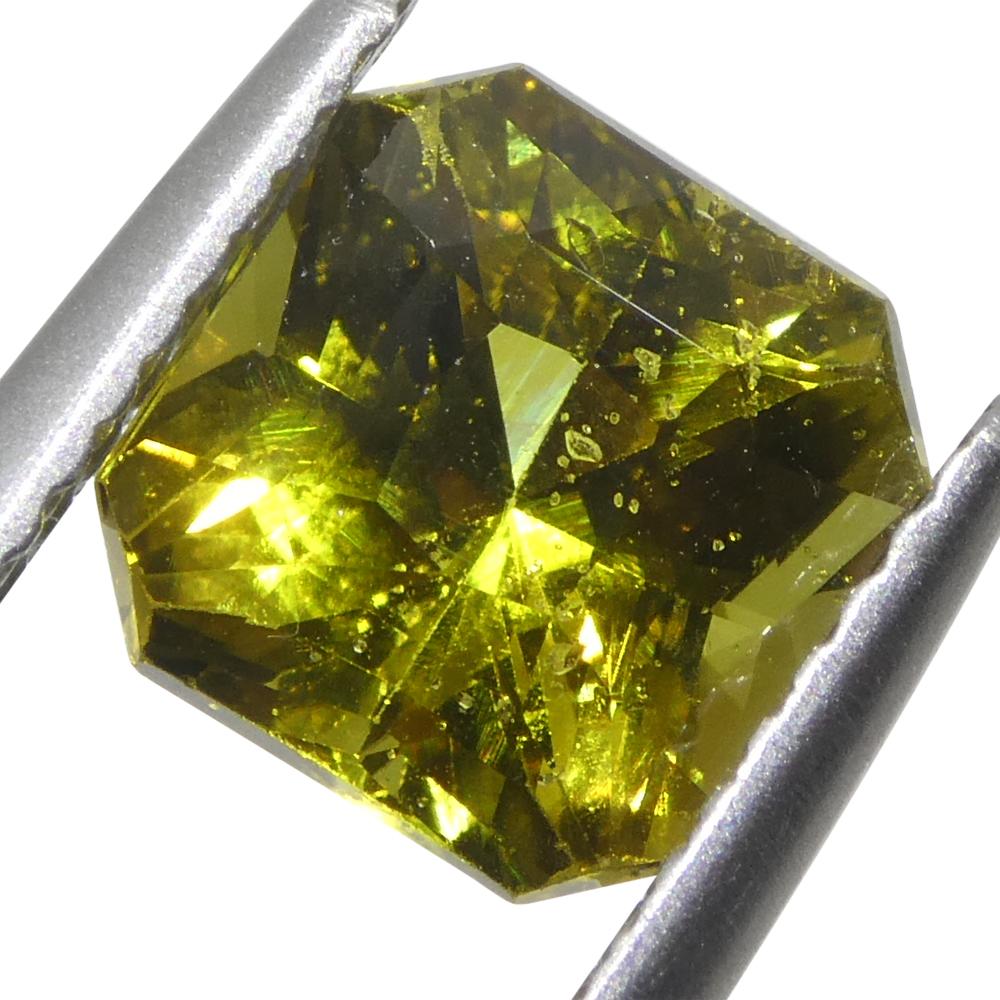 Crisoberilo amarillo verdoso de talla octogonal/esmeralda de 2,58 ct Certificado GIA Sin calentar en Nuevo estado para la venta en Toronto, Ontario
