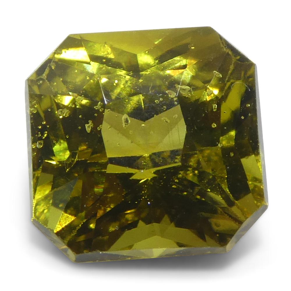 Crisoberilo amarillo verdoso de talla octogonal/esmeralda de 2,58 ct Certificado GIA Sin calentar en venta 2