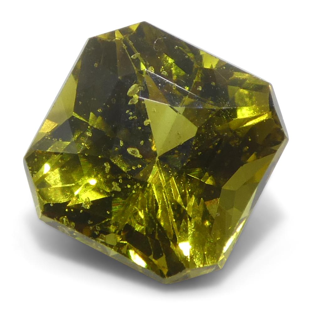 Crisoberilo amarillo verdoso de talla octogonal/esmeralda de 2,58 ct Certificado GIA Sin calentar en venta 4