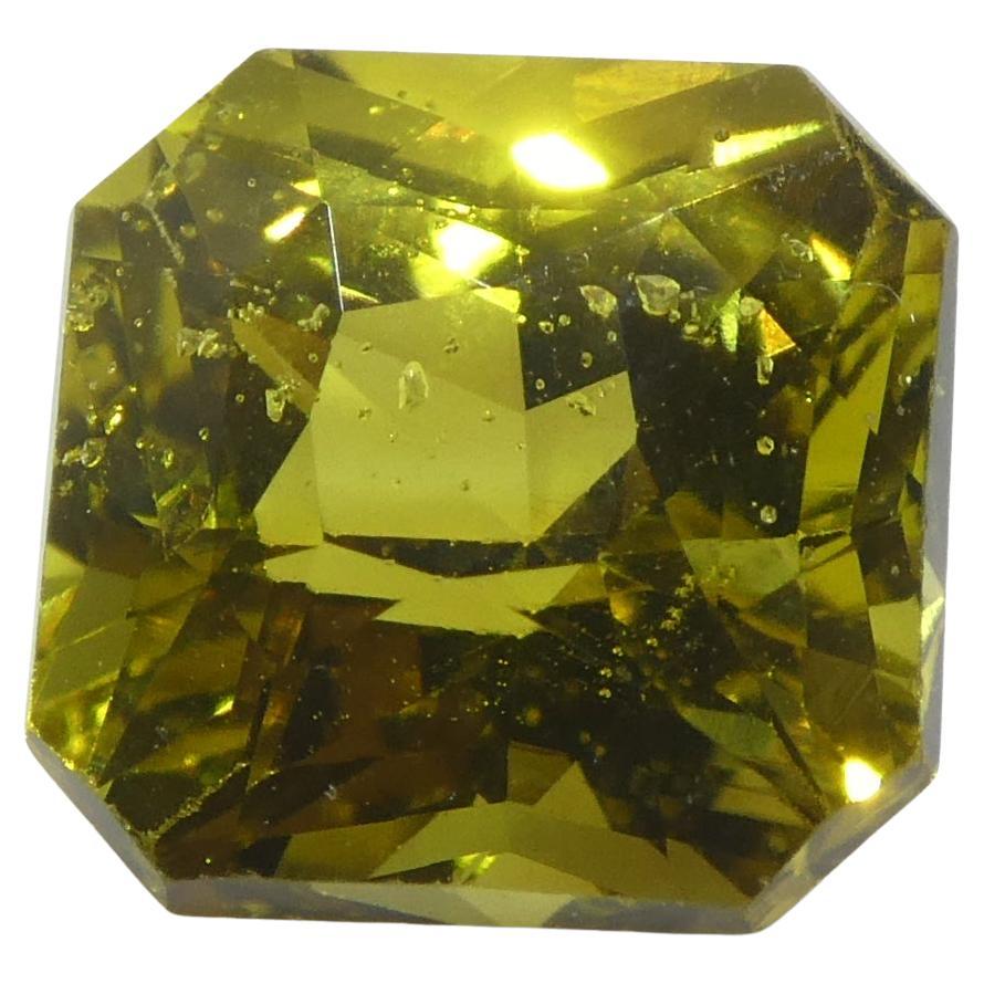 Crisoberilo amarillo verdoso de talla octogonal/esmeralda de 2,58 ct Certificado GIA Sin calentar en venta