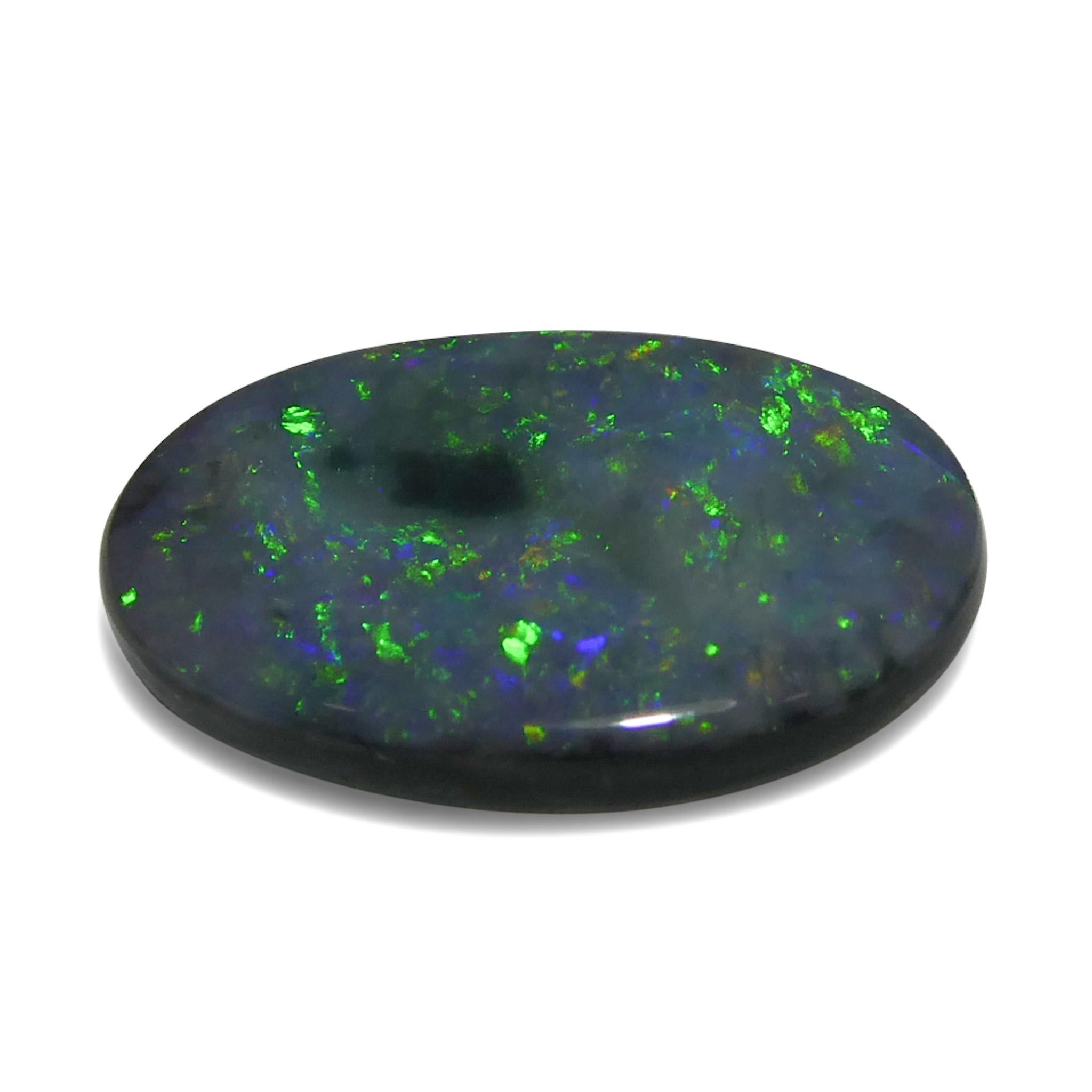 2.58ct Opale grigio ovale cabochon dall'Australia in vendita 3