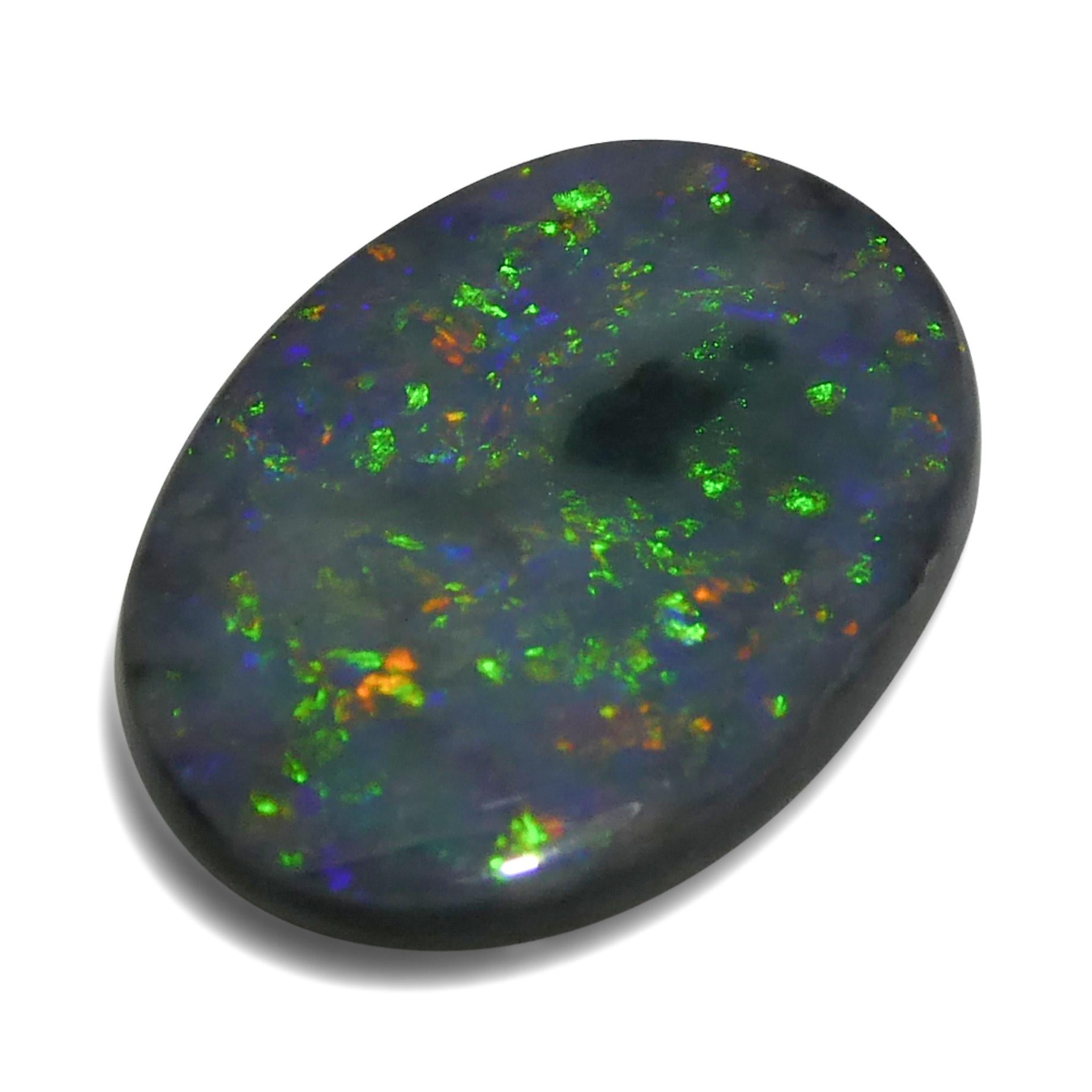 2.58ct Opale grigio ovale cabochon dall'Australia in vendita 4
