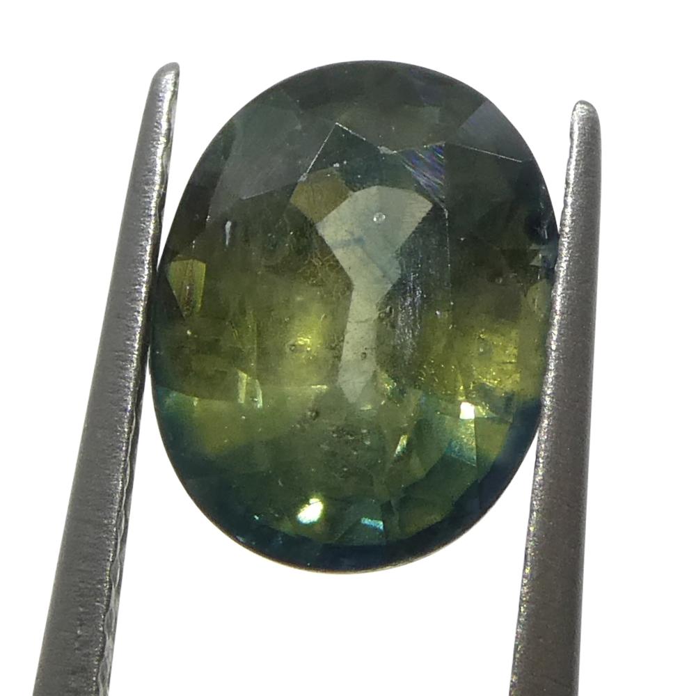 2,58 Karat ovaler blaugrüner Teal-Saphir aus Tansania im Angebot 5