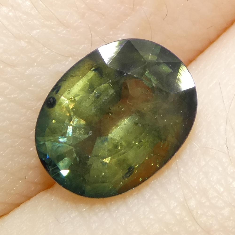 2,58 Karat ovaler blaugrüner Teal-Saphir aus Tansania im Angebot 6