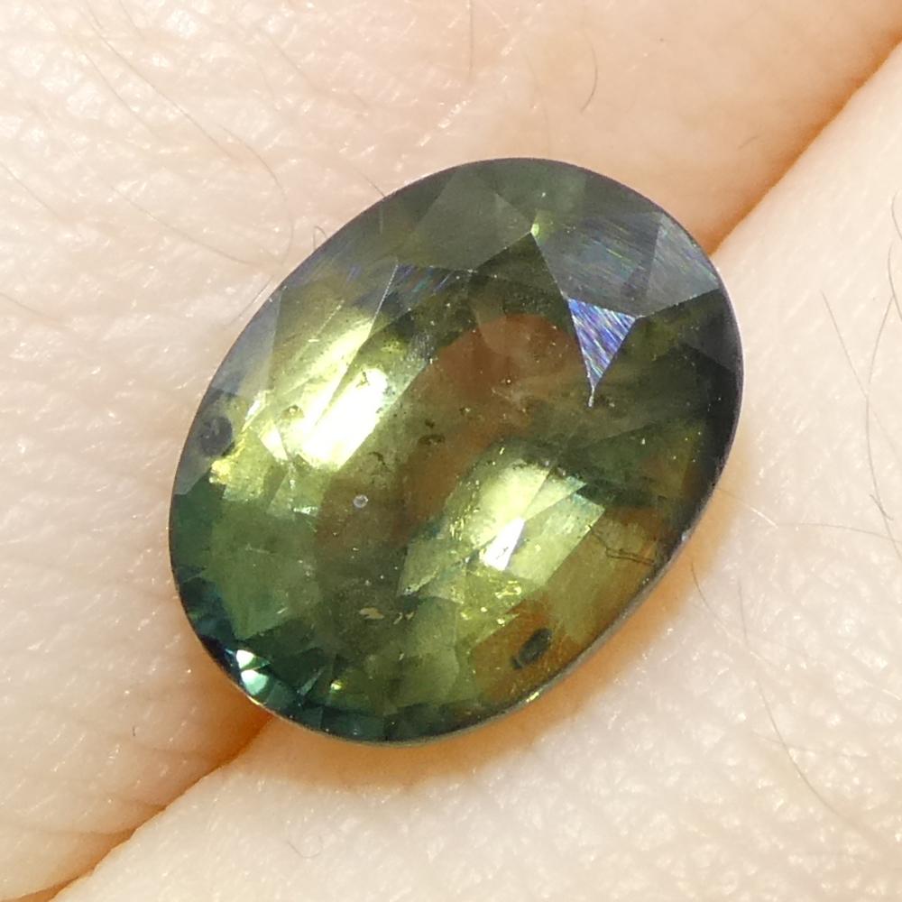 2,58 Karat ovaler blaugrüner Teal-Saphir aus Tansania im Angebot 7