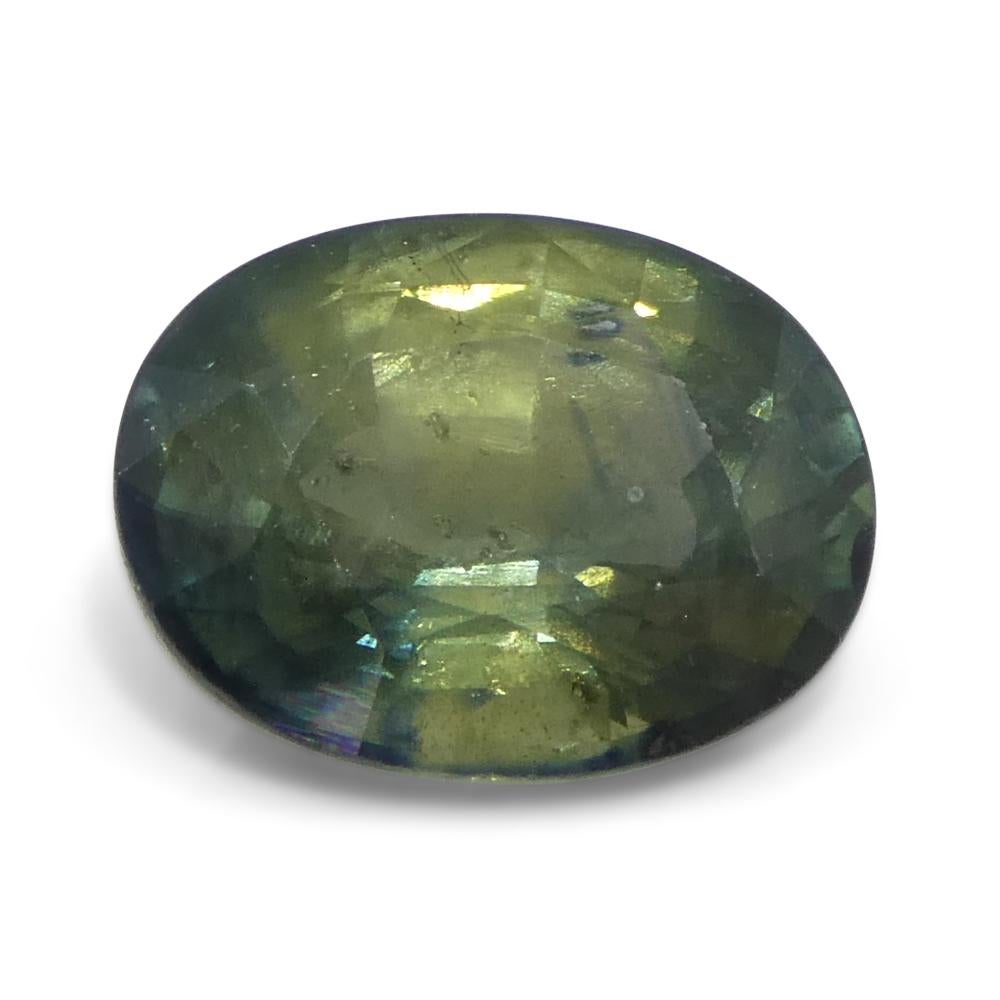 2,58 Karat ovaler blaugrüner Teal-Saphir aus Tansania im Angebot 2
