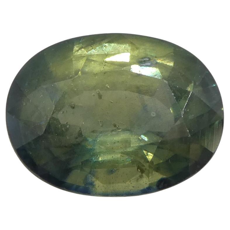 2.58ct Oval Teal Green Sapphire from Tanzania