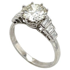 Anillo de diamantes redondo talla brillante K-L/SI3 de 2,58 ct, engastado en platino