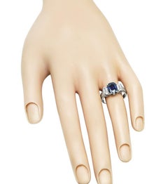 2.58ct Sapphire Diamond Engagement Ring