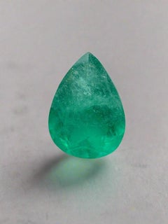 Smeraldo colombiano verde da 2,59 carati 11x8 - Pietra di maggio a goccia con taglio a pera