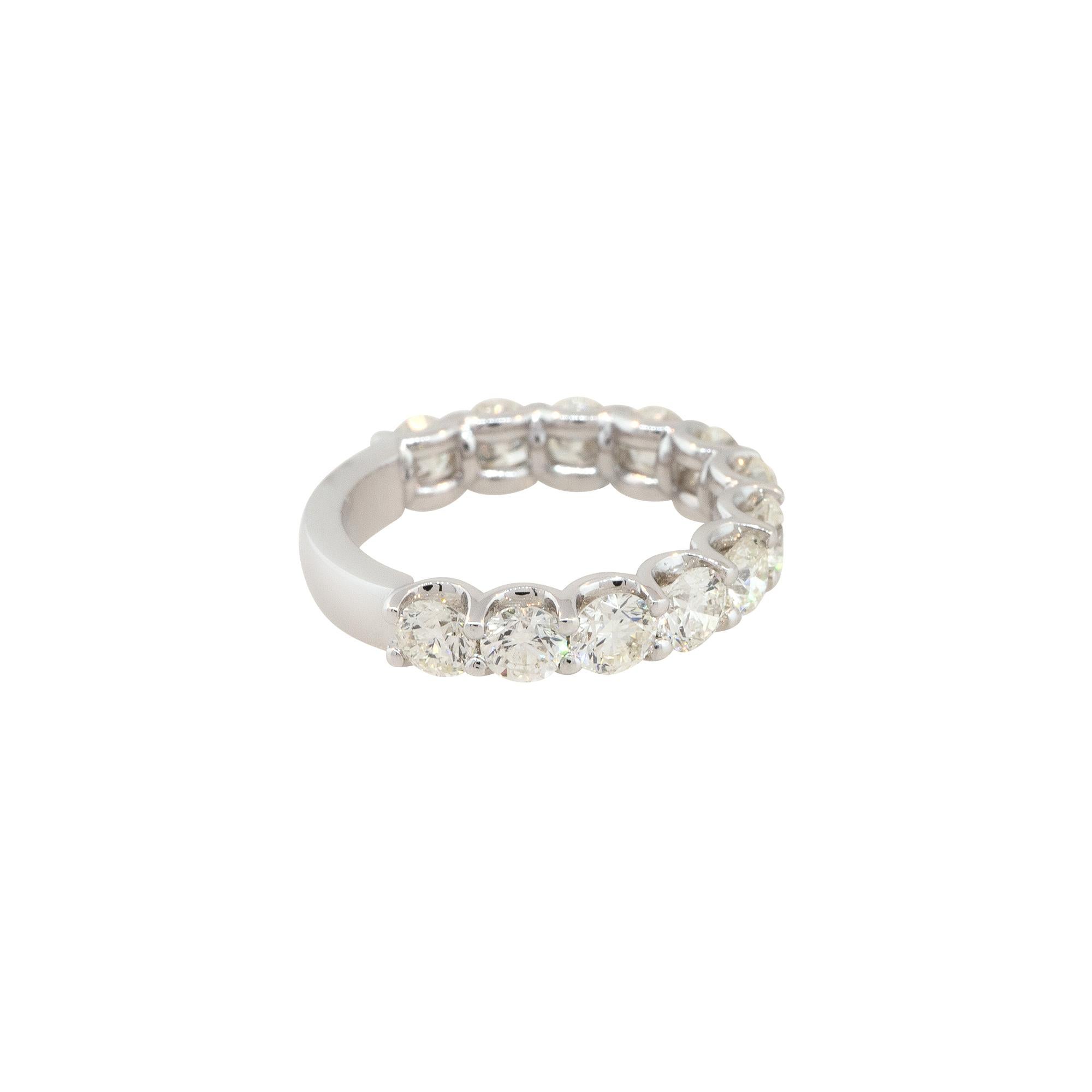Round Cut 2.59 Carat Half-Way Round Diamond Bridal Band 14 Karat in Stock For Sale