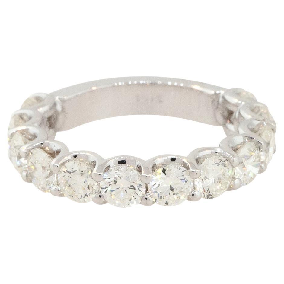 2.59 Carat Half-Way Round Diamond Bridal Band 14 Karat in Stock For Sale