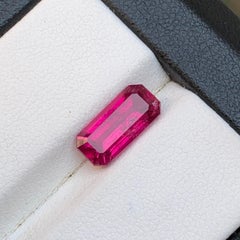 2,59 Karat Hot Pink Natürlicher Rubellit Turmalin Smaragd-Schliff Loser Edelstein