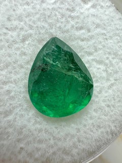 2.59 Carat Rich Green Zambian Emerald - Pear Cut Teardrop May Birthstone Gem