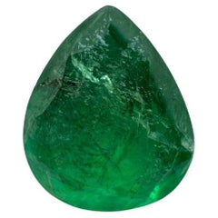 Esmeralda de Zambia verde intenso de 2,59 quilates - Lágrima talla pera Gema de nacimiento de mayo