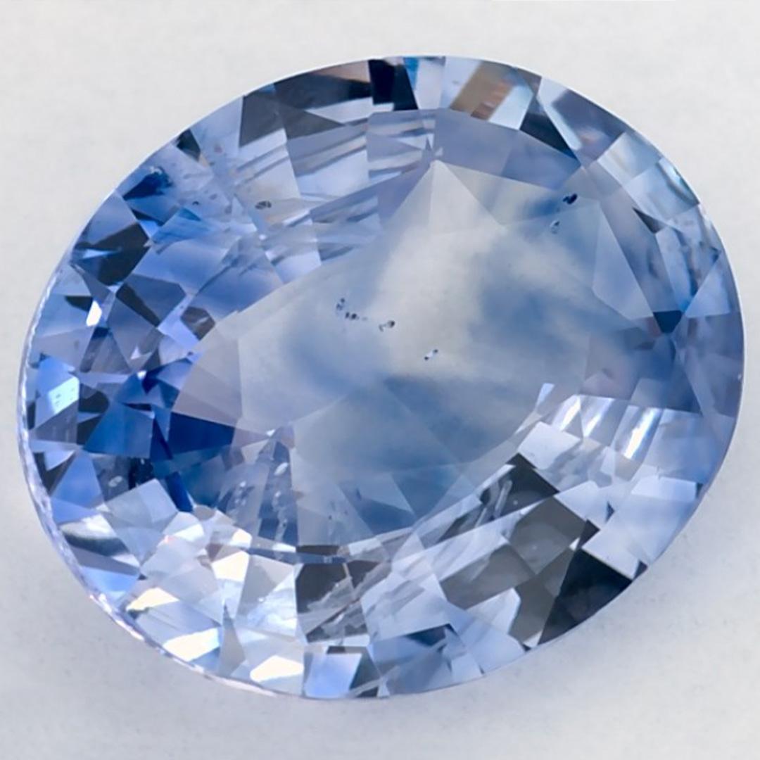Taglio ovale 2.59 carati di zaffiro blu ovale sfuso in vendita
