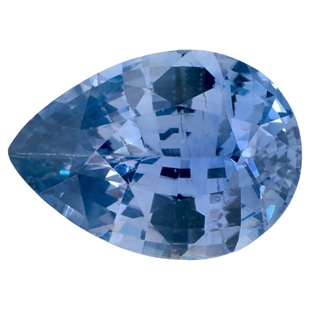 2.59 Ct Blue Sapphire Pear Loose Gemstone
