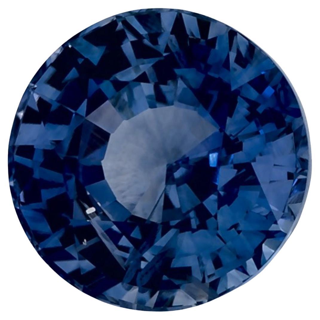 2.59 Ct Blue Sapphire Round Loose Gemstone