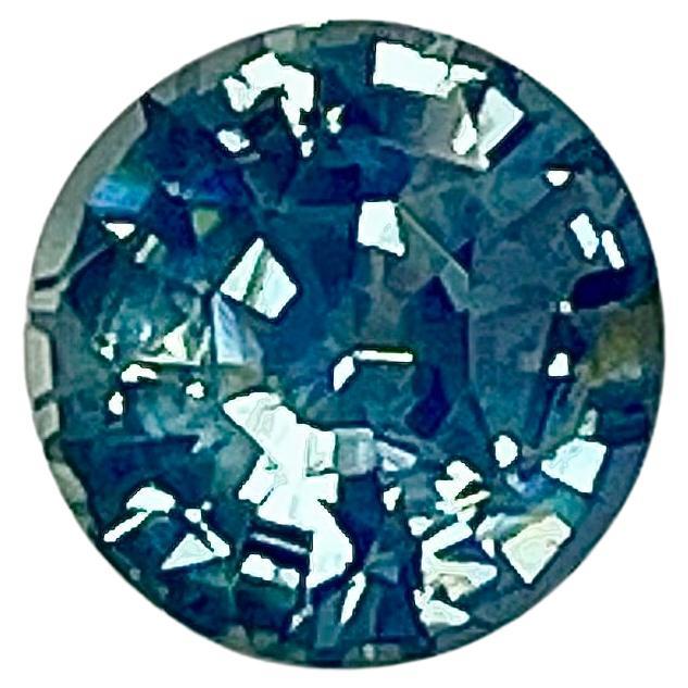 2.59 Ct GiA certified Blueish green Round sapphire  For Sale
