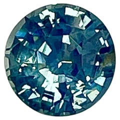 Vintage 2.59 Ct GiA certified Blueish green Round sapphire 