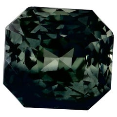 2.59 Ct Green Sapphire Octagon Cut Loose Gemstone