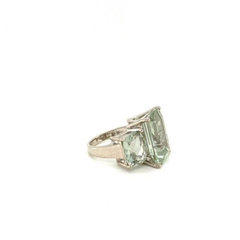in vendita:  25,90 CTW Anello con tre pietre di ametista verde in argento Sterling Regalo per la nonna 11