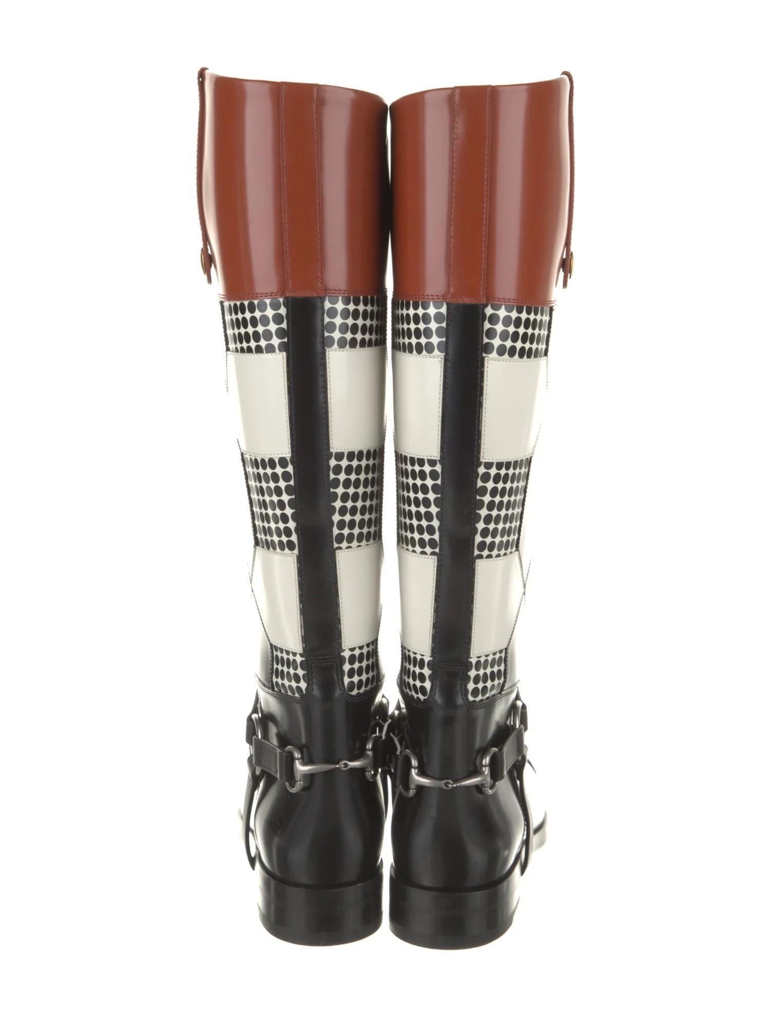 2595 $ Nuevo sin caja Gucci Otoño 2021 Alessandro Michele Botas de montar de cuero Sz 38.5 en venta 2